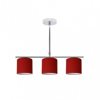 Distribuidor - Lâmpadas Diversas | Lâmpadas Clássicas | LAMPARA PLANETARIO CROMO/ROJO 3XE14 (62X68) Ref: 1.523/3-ROJO
